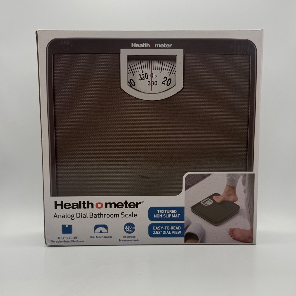 Health o meter Analog Bathroom Scale Unisex OS Black NIB 330lb Capacity Non-Slip